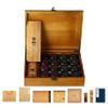 Natural Wood Chinese Chess, Xiangqi Gift Set - Travel Games Sets with Board Games Gift, Xiang Qi Game & Pieces, Chinese Decor & Gifts, Chinese New Year Decor (Ebony B) view 1