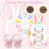 Easter Basket Stuffers - Easter Gifts for Kids - Hair Accessories Set with Plush Ear Headband Hair Ties Clips Sunglasses - Kid Unique Bunny Gift ideas Fillers for Girls Toddler Baby 1-3 3-5 5-7 6-8 view 3
