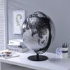 20.5" Tall-black and Silver Globe with 3D Mountain Landscape view 2