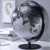 20.5" Tall-black and Silver Globe with 3D Mountain Landscape view 3