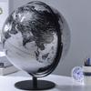 20.5" Tall-black and Silver Globe with 3D Mountain Landscape view 4