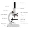 64X-2400X Monocular Optical Microscope with Holder, LED Fill Light & Accessories for Kids, Students, Science Education view 2