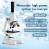 64X-2400X Monocular Optical Microscope with Holder, LED Fill Light & Accessories for Kids, Students, Science Education view 3
