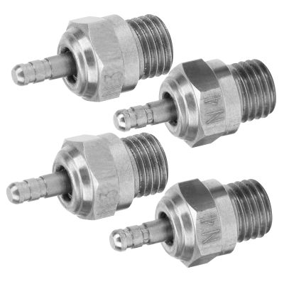POENVFPO RC Engine Set Strong Durable Starting Performance for Redcat HSP Fitment 4Pcs N3 N4 Fire Head Plug for RC Cars