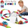 Glow/Normal Anti Gravity Race Track with Car, Gift for Boys/Girls, 4 Styles Led 360 Electric Climbing Car Race Track, Interchangeable Car Shells/Flexible Changeable (Normal (92 Pcs) 1CarBody 1Shell) view 1