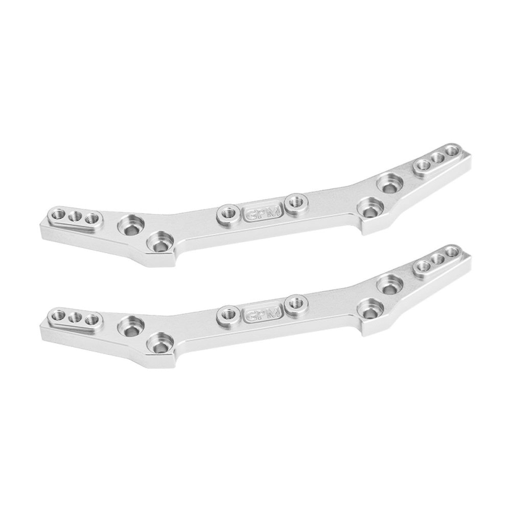 Aluminum 7075-T6 Alloy Front & Rear Shock Tower for Tamiya 1:10 DT-04 R/C Fighter NXGEN-58741 Upgrades - Silver