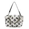 IRTGFHJE Furry Bag Fluffy Bag Women Handbag Ladies Winter Shoulder Bags Furry Top Handle Clutch(White) view 1
