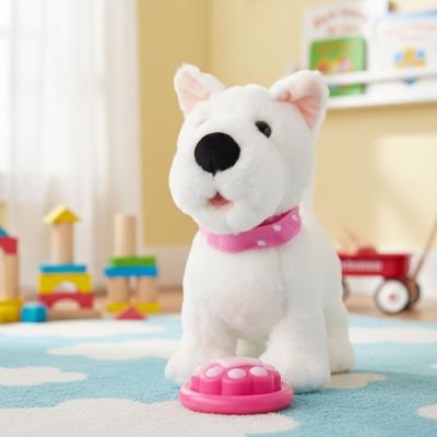 Froplay Dog Toy, Puppy Electronic Interactive Pet, Plush Interactive Robot Dog, Robot Repeats What You Say Realistic Licking Tongue, for Toddlers Birthday Companion Gifts (Westie)