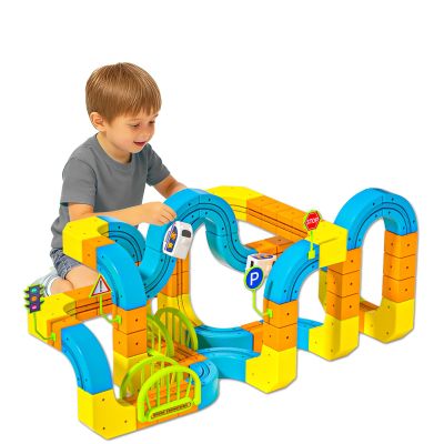 klick Rail Electric Train Set for Kids, Cube Track with Motorized Engine, 3D Gravity-Defying STEM Toy for Kids Ages 3-8, Boys & Girls Building Gift167 Pcs