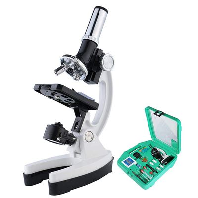 100X-1200X Digital Microscope Set with Accessories Kit Compatible with Children Kids Students Gift All-Metal 1200X White Microscop