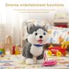 Froplay Dog Toy, Puppy Electronic Interactive Pet, Plush Interactive Robot Dog, Robot Repeats What You Say Realistic Licking Tongue, for Toddlers Birthday Companion Gifts (Husky) view 3