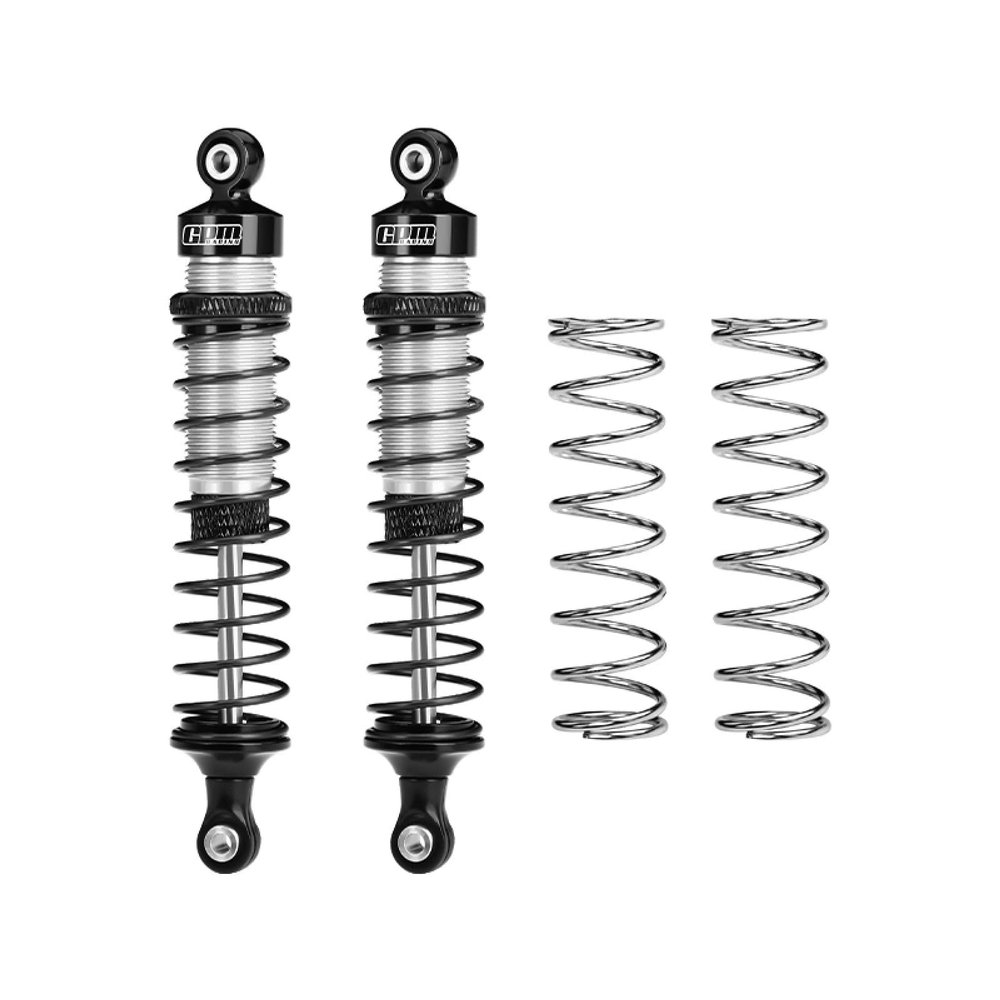 Aluminum 6061-T6 Alloy Rear Adjustable Spring Shock Absorber 95mm for Tamiya 1:10 DT-04 R/C Fighter NXGEN-58741 Upgrades - Silver