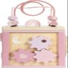 Small Foot Pink Motor Skills Cube, 100% FSC Certified Wood, Five Play Surfaces, 12803 from 12 Months view 4