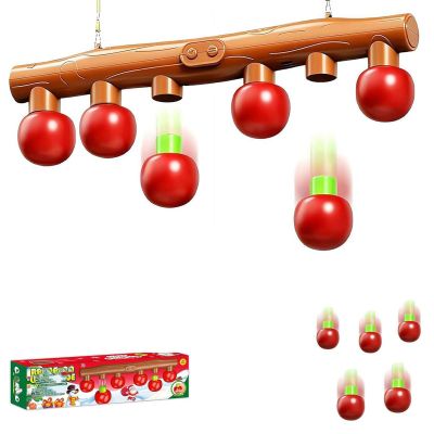 Catching Apples Game, Fast-Paced Reaction Training Toy with 6 Apples, Hand-Eye Coordination Challenge, Drop Stick Challenge, Fun Party and Family Game for Christmas Holiday Party (1Pcs)