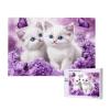 RMYRHQ Purples Flower Garden&Adorable White Kitten Wood Jigsaw Puzzles Adult 1000piece Mind Challenging Leisure for Interior Fans&Puzzle Enthusiasts Surprise for New Year Birthday and Thanksgiving view 2