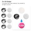 Tnfeeon 100Pcs DIY Badge Kit Tinplate Backing for Kids Crafts Christmas Gifts Party Favors Blank Pin Buttons Supplies (75MM Badges 100 Sets) view 4
