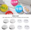 Tnfeeon 100Pcs DIY Badge Kit Tinplate Backing for Kids Crafts Christmas Gifts Party Favors Blank Pin Buttons Supplies (58MM Badges 100 Sets) view 3