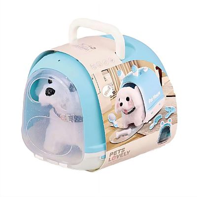 2026 Upgrade Hopping Dog Realistic Robot Puppy,Realistic Pet Toy Gift for Kids Adults Pet Lovers,Walks, Barks, Wags Like A Real Puppy,Plush Pet with House & Care Accessories (Bichon Frise)