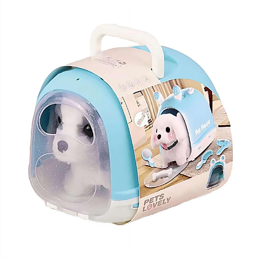 2026 Upgrade Hopping Dog Realistic Robot Puppy,Realistic Pet Toy Gift for Kids Adults Pet Lovers,Walks, Barks, Wags Like A Real Puppy,Plush Pet with House & Care Accessories (Saint Bernard)