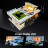 1:64 Scale Model Car Display Case for Adults, Premium Indoor Design Diecast Parking Scene with LED Lighting, Toy Car Garage Diorama with Multiple Parking Spaces for Collectible Cars (Sunroom) view 3