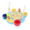 Alomejor Magnetic Fishing Game, 46 Pieces with 4 Rods, 360 Rotating Board, Storage Buckets, Musical Effects for Kids 3-6 Years view 1