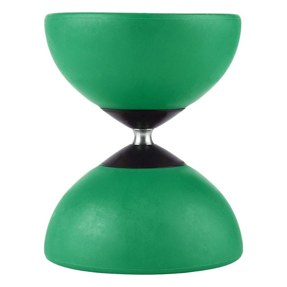 Aumotop Diabolo Triple Bearing Fun Chinese Yoyo for Hand Exercise and Beginners with Colorful Sticks for All Ages ABS in Red Green Yellow (Green)