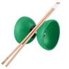 Aumotop Diabolo Triple Bearing Fun Chinese Yoyo for Hand Exercise and Beginners with Colorful Sticks for All Ages ABS in Red Green Yellow (Green) view 4