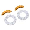 POENVFPO Aluminum Alloy Brake Discs, Lifelike 3D Design, RC Car Brake Disc and Caliper Set for RC Crawler Car Types (Gold) view 1