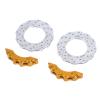 POENVFPO Aluminum Alloy Brake Discs, Lifelike 3D Design, RC Car Brake Disc and Caliper Set for RC Crawler Car Types (Gold) view 2