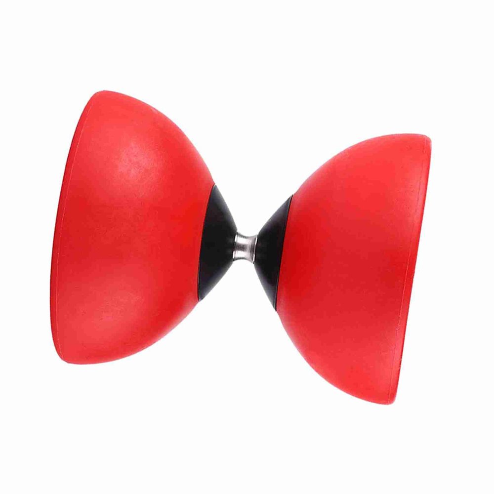 Aumotop Diabolo Triple Bearing Fun Chinese Yoyo for Hand Exercise and Beginners with Colorful Sticks for All Ages ABS in Red Green Yellow (Red)