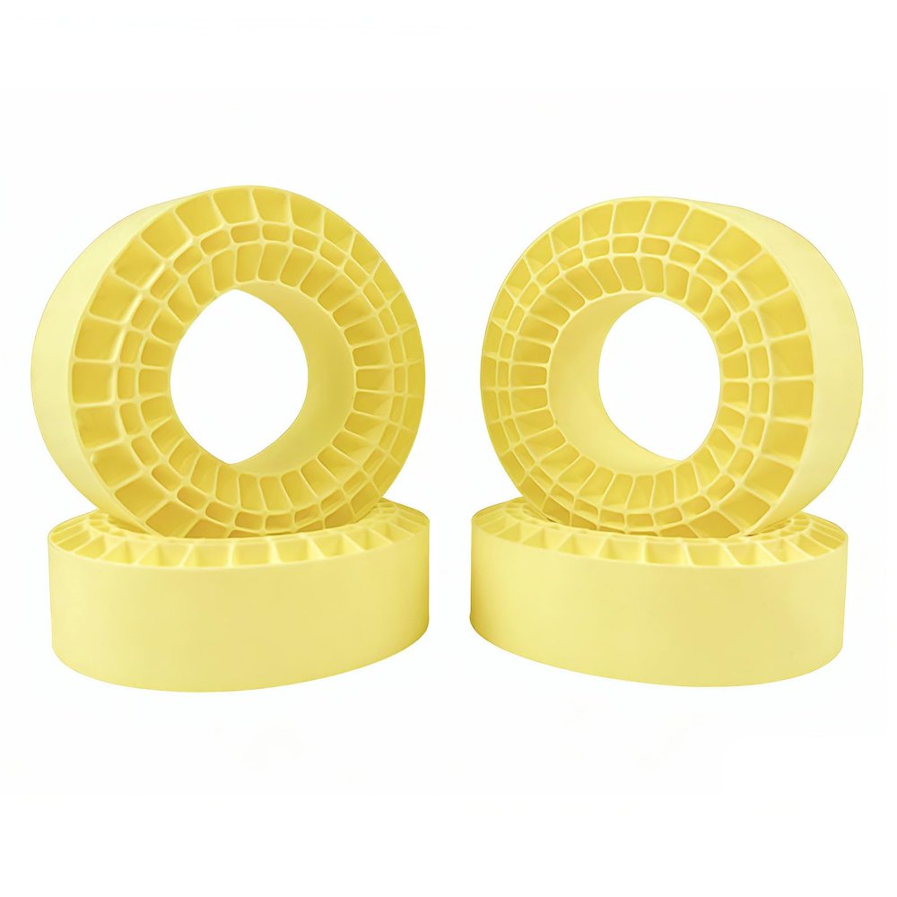 RC 2.2 Silicone Tire Inserts, 45A Silicone Rubber Inner Liners, Waterproof, for 2.2 Crawler Tires (Yellow, 4PCS)