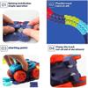 Anti Gravity Race Track with Car  Smartoon Kids Magnetic Toys, Flexible Race Track for Kids, Glow in The Dark LED Light-Up Car Track Set with Interchangeable Shells (2car, 46pcs) view 2