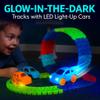 Anti Gravity Race Track with Car  Smartoon Kids Magnetic Toys, Flexible Race Track for Kids, Glow in The Dark LED Light-Up Car Track Set with Interchangeable Shells (2car, 46pcs) view 3