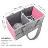 ZASCHMOY Felt Carrying, Portable Storage Bag with Partition and Elastic Straps for Box Player Starter Set, Music Players (Pink) view 4