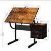 VFJ Jigsaw Puzzle Table with Drawers, 1500 Piece Puzzle Board, Adjustable Desktop Angle, Table Legs Height Adjustable, for as adn Indoor Game in Winter (Black -2 Drawers) view 2