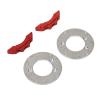 POENVFPO RC Aluminum Brake Disc Set Wearproof High Simulation RC Brake Disc Caliper Set for 1/10 Cars, Silver, Red, 35mm, 2 for Enthusiasts view 1