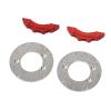 POENVFPO RC Aluminum Brake Disc Set Wearproof High Simulation RC Brake Disc Caliper Set for 1/10 Cars, Silver, Red, 35mm, 2 for Enthusiasts view 2