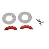 POENVFPO RC Aluminum Brake Disc Set Wearproof High Simulation RC Brake Disc Caliper Set for 1/10 Cars, Silver, Red, 35mm, 2 for Enthusiasts view 3