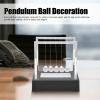 Balance Pendulum Ball Craft Lighting Physics Science Desktop Decoration Black ABS Plastic Glass Ball 12 x 12 x 8 8cm Office Desk Stress Reliever Educational Toy view 3