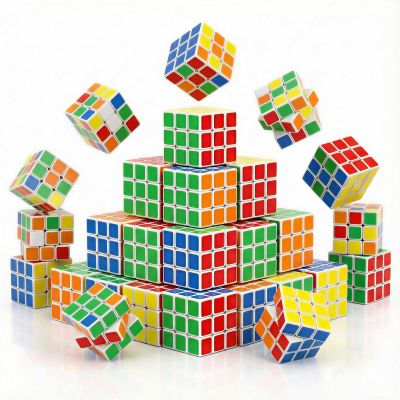 36 Pack Mini Speed Cube Puzzle Party Favors for Kids - Smooth Turning 1.18 in 3x3 Brain Teasers for Classroom Prizes, Treasure Box Toys, Easter Egg Fillers, Valentines Gifts & Goodie Bag Stuffers