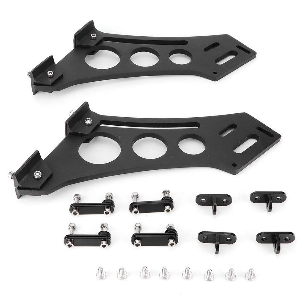10" Universal Car CNC Aluminum Alloy Rear Wing Trunk Racing Tail Spoiler Legs Mount Brackets, High Strength Lightweight Spoiler Mounting Brackets, Aerodynamic Rear Wing Legs with B