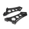 10" Universal Car CNC Aluminum Alloy Rear Wing Trunk Racing Tail Spoiler Legs Mount Brackets, High Strength Lightweight Spoiler Mounting Brackets, Aerodynamic Rear Wing Legs with B view 2