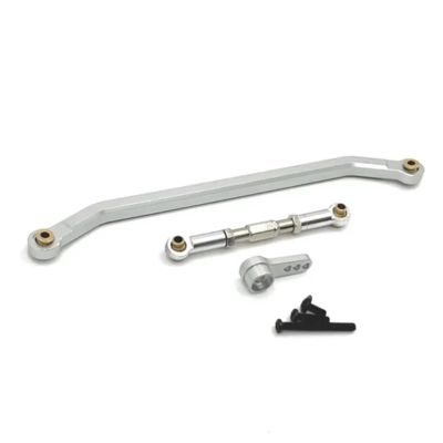 RC Car Upgrade Part For MN For MN128 MN86 MN86S MN86K MN86KS G500 1/12 Metal Steering Link Rod Pull Rod And Servo Arm RC Crawler Car Upgrade Parts(Silver)