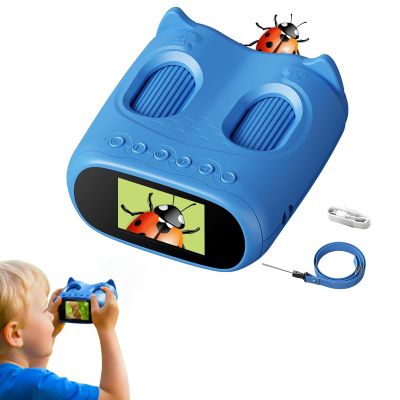 1000X Digital Handheld Microscope for Kids 2.0" IPS Screen Portable Rechargeable 1080P HD Video Photo Microscope Telescope Cute Owl STEM Toy for Boys Girls Age 3-6 6-12