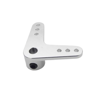 1PC 4mm Servo Arm Metal CNC Horn Steering Rudder Arm Adapter for RC Boat Scale Boat Marine ECO Mono(L-Shaped arm)