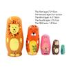 NMGMJQ Matryoshka Stacking Dolls 5 PCS Russian Nesting Dolls Wooden Matryoshka Dolls for Handmade Cute Animals Pattern Nesting Doll Toy Matryoshka Doll Russian view 2