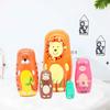 NMGMJQ Matryoshka Stacking Dolls 5 PCS Russian Nesting Dolls Wooden Matryoshka Dolls for Handmade Cute Animals Pattern Nesting Doll Toy Matryoshka Doll Russian view 3