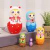NMGMJQ Matryoshka Stacking Dolls Russian Doll Matryoshka Wooden Stacking Nested Russian Nesting Dolls Set 5 Pcs Handmade Toy for Decor Matryoshka Matryoshka Doll Russian view 3