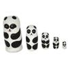 NMGMJQ Matryoshka Stacking Dolls 5 Pieces Matryoshka Set Panda Handmade Wooden Russian Nesting Dolls Set for Birthday Matryoshka Doll Russian view 1