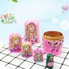NMGMJQ Matryoshka Stacking Dolls 5 Pcs Nesting Dolls Little Angel Matryoshka Wooden Stacking Nested Handmade Toy for Christmas Matryoshka Matryoshka Doll Russian view 3